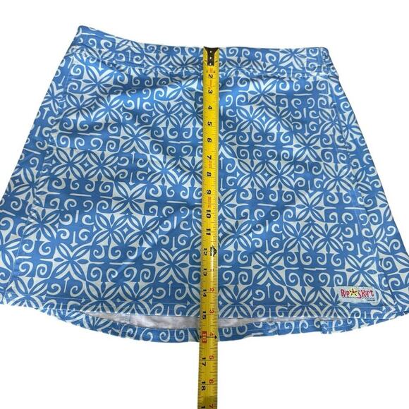 Rip Skirt Hawaii Skirt Small Blue Floral Adjustable waist Athleisure Beach Swim - Picture 7 of 7